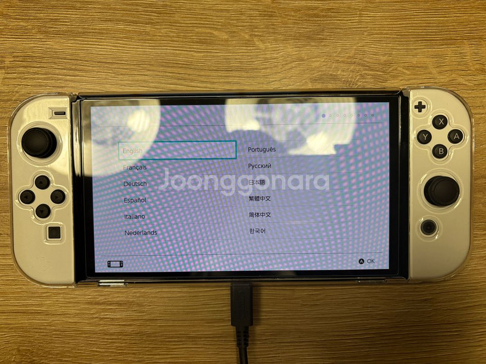 닌텐도 스위치 OLED 화이트 풀셋 (모동숲 포함)--2