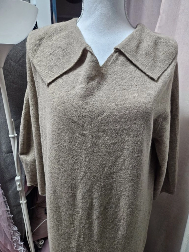 데일리룩 카라 롱니트원피스 이미지