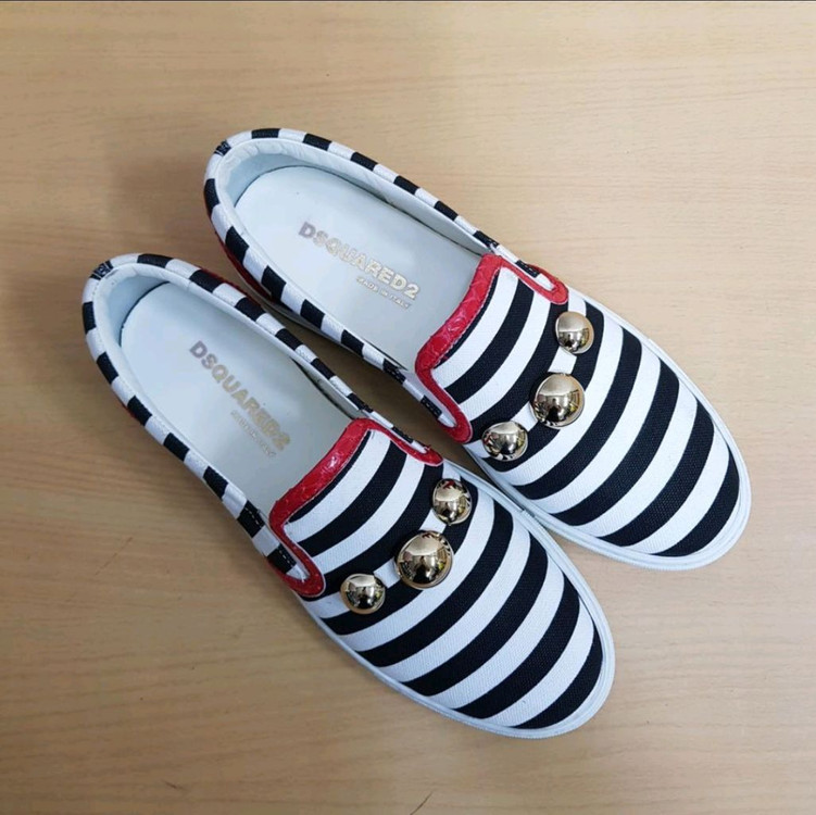 정품 디스퀘어드2 여성 스니커즈 슬립온 운동화 38--1