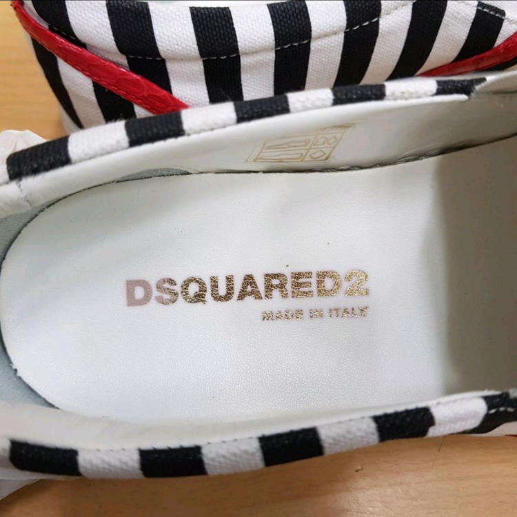 정품 디스퀘어드2 여성 스니커즈 슬립온 운동화 38--7