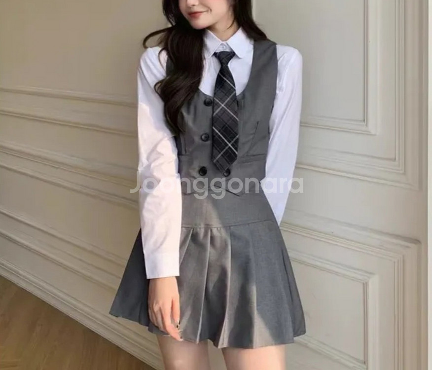 [대여/상태최상/보증금X]졸업사진 프레피룩 하이틴 교복--2