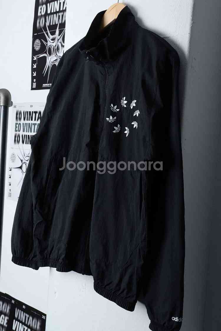(L) 아디다스 집업 바람막이 점퍼자켓 블랙 오리지날--0