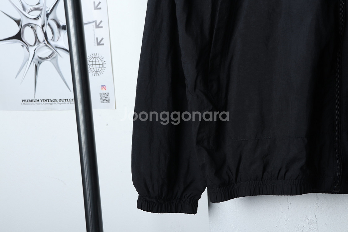 (L) 아디다스 집업 바람막이 점퍼자켓 블랙 오리지날--3