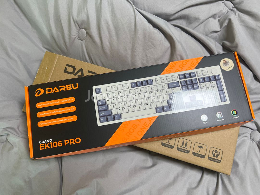 다얼유 EK106PRO 저소음머스타드 블랙--0