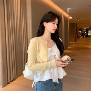 르플레인 베이비 옐로우 가디건