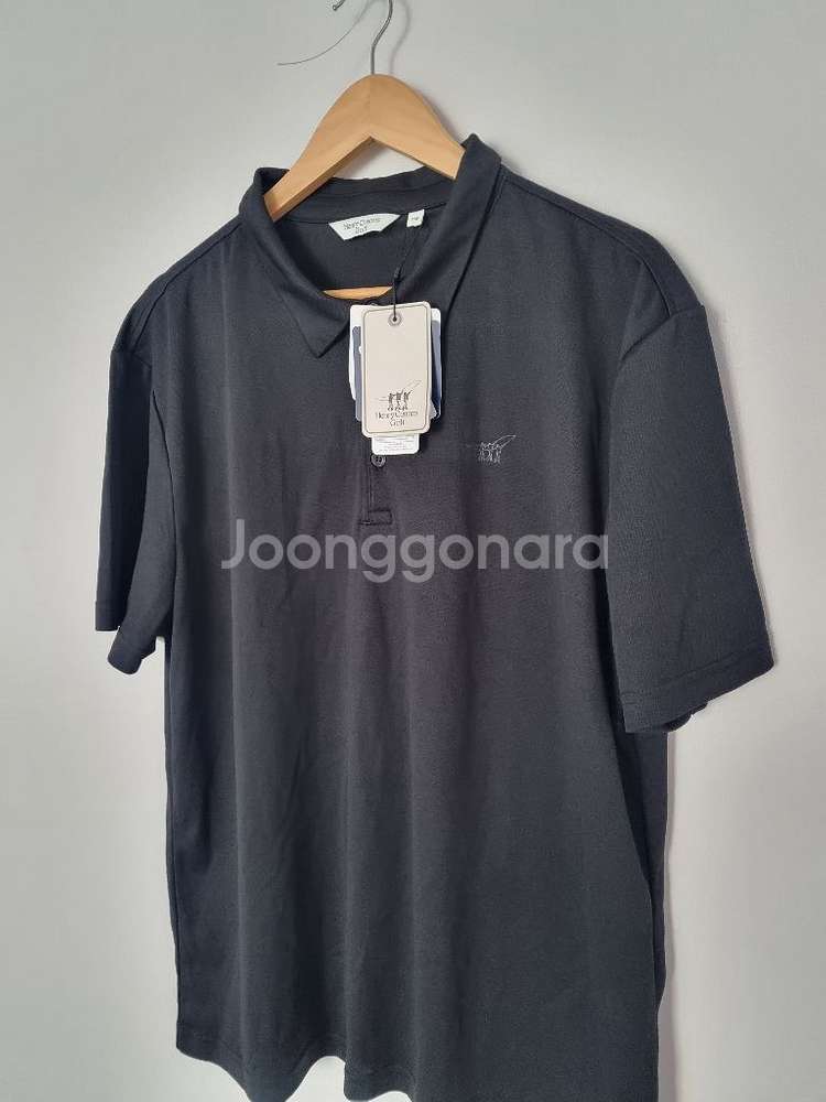 헨리코튼골프 퍼포먼스 블랙 반팔카라티(새상품,110)--2