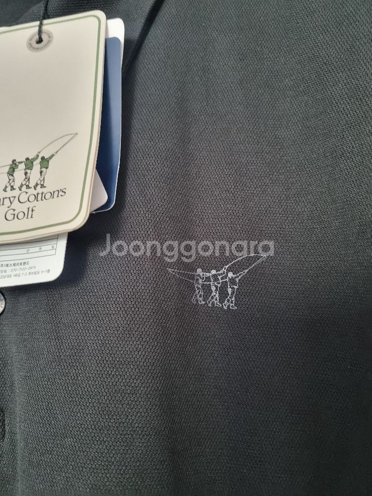 헨리코튼골프 퍼포먼스 블랙 반팔카라티(새상품,110)--4