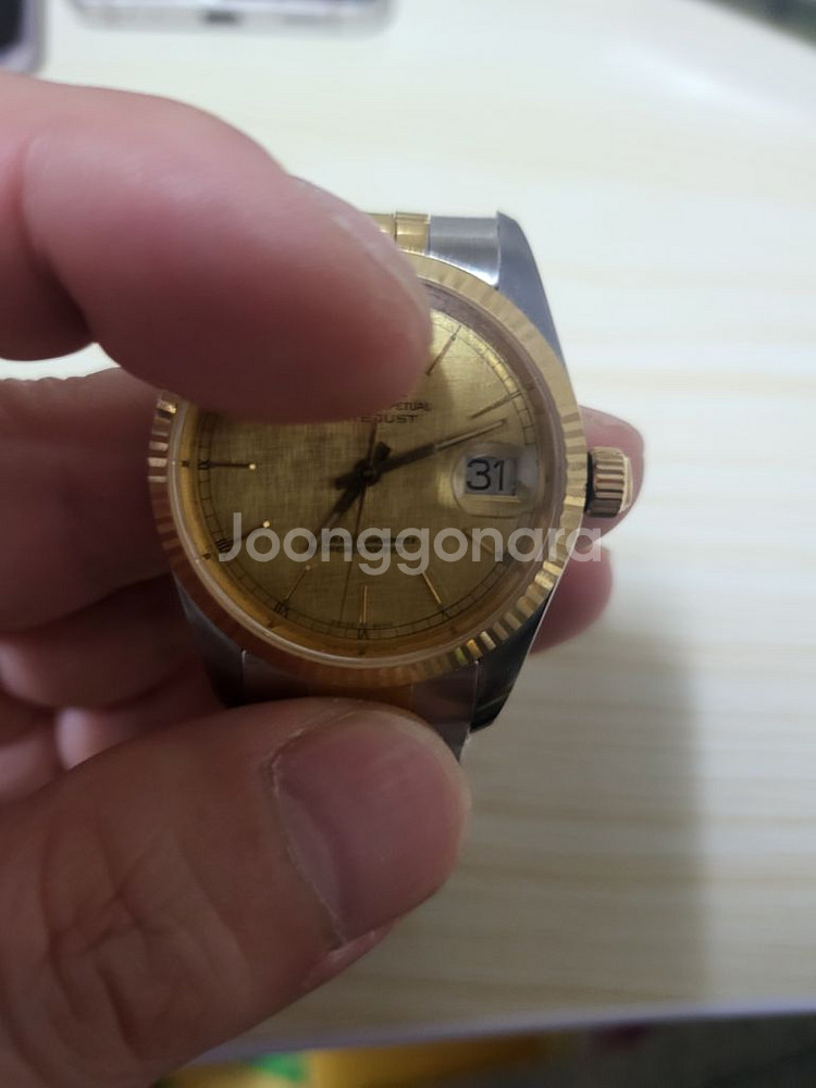 SP 18K 금베젤ㆍ크라운 콤비시계--2
