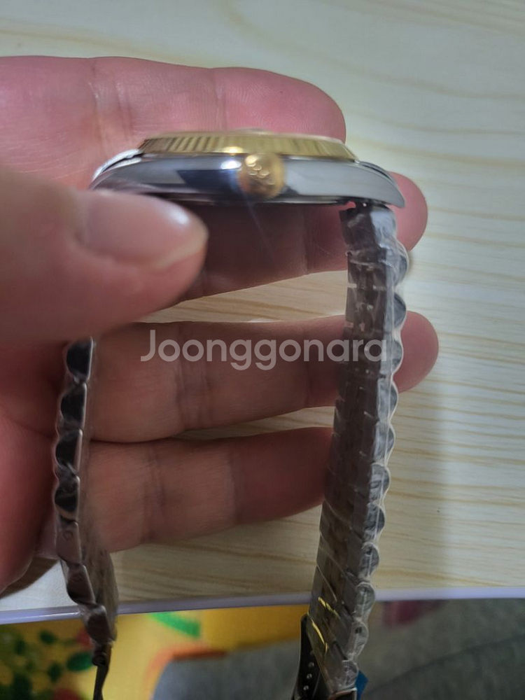 SP 18K 금베젤ㆍ크라운 콤비시계--3