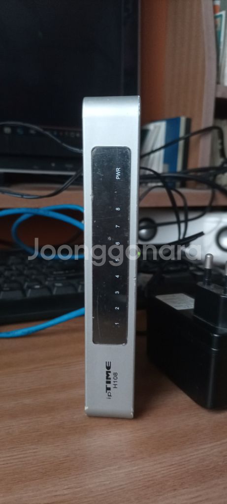 인터넷 스위칭 허브(8포트) +어댑터 +랜선, hub--3