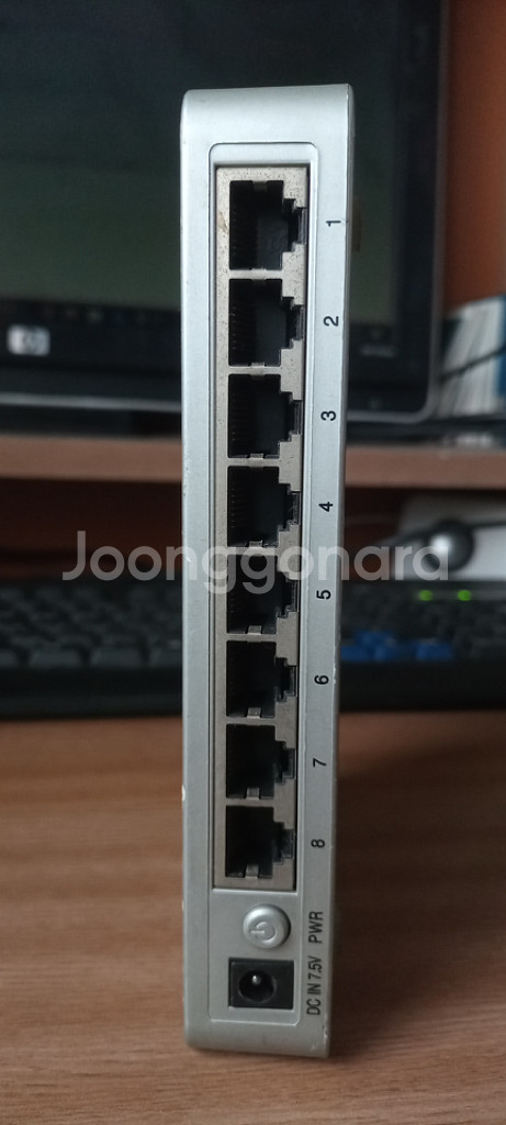 인터넷 스위칭 허브(8포트) +어댑터 +랜선, hub--5