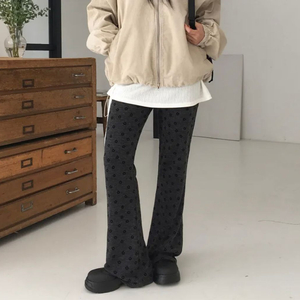 벨벳 플라워 꽃 레이어드 팬츠 새상품