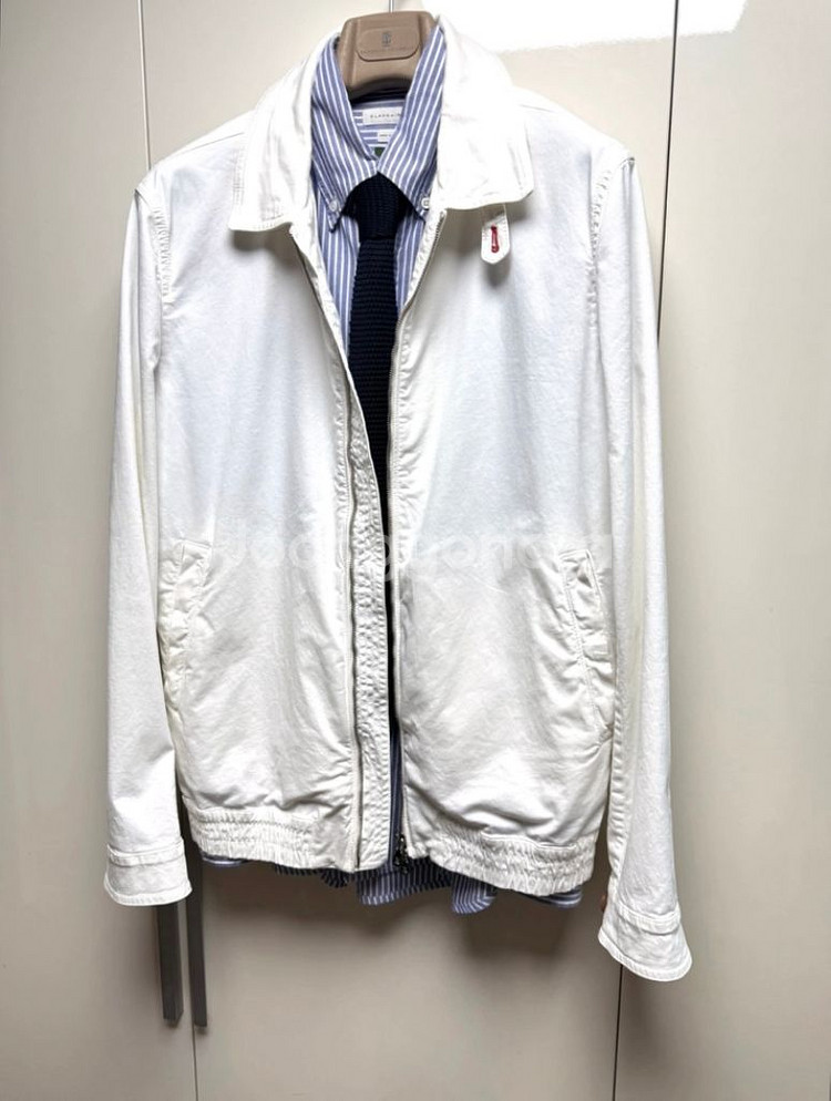 브루넬로 쿠치넬리 바시티 집업 봄버 재킷--3