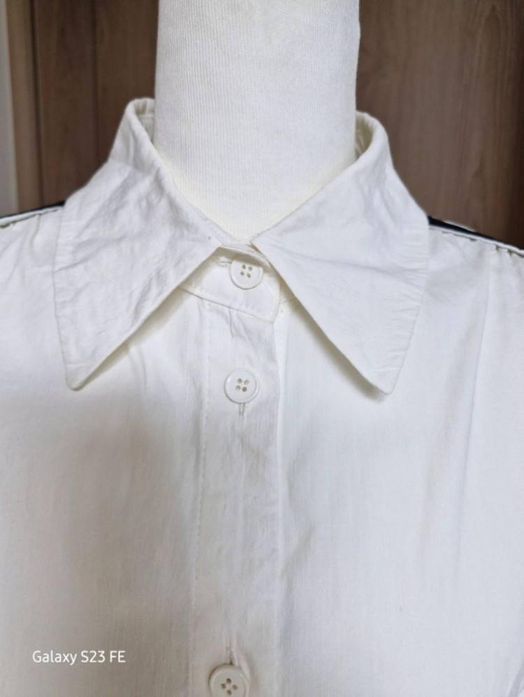 미샤/55/상태최상/마레이온스판/화이트/트렌치원피스 이미지