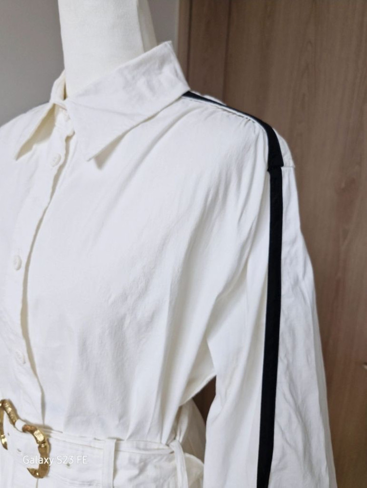 미샤/55/상태최상/마레이온스판/화이트/트렌치원피스 이미지