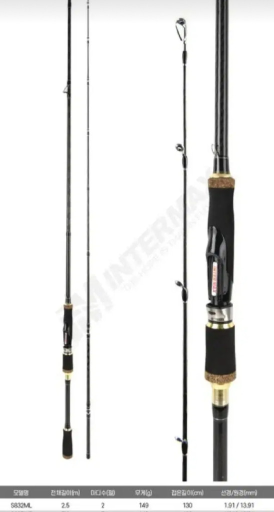 농어,참돔,광어,갑오징어낚시대ML,2.5m+가방145 이미지