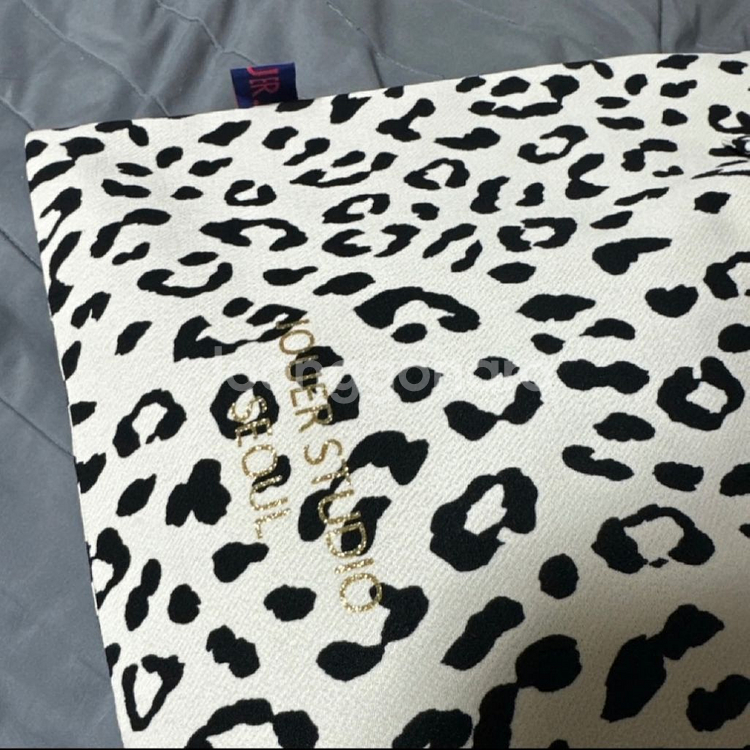 쥬에 레오파드 에코백 크림--2