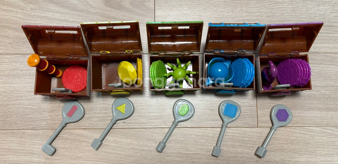 러닝리소스 해적 보물 찾기 / 색분류 모양찾기 교구--3