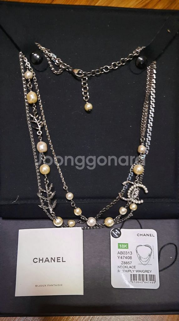 샤넬목걸이 Pearl Necklace 18k 정품--0