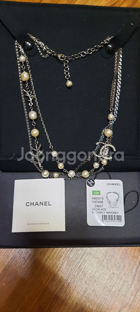 샤넬목걸이 Pearl Necklace 18k 정품--2