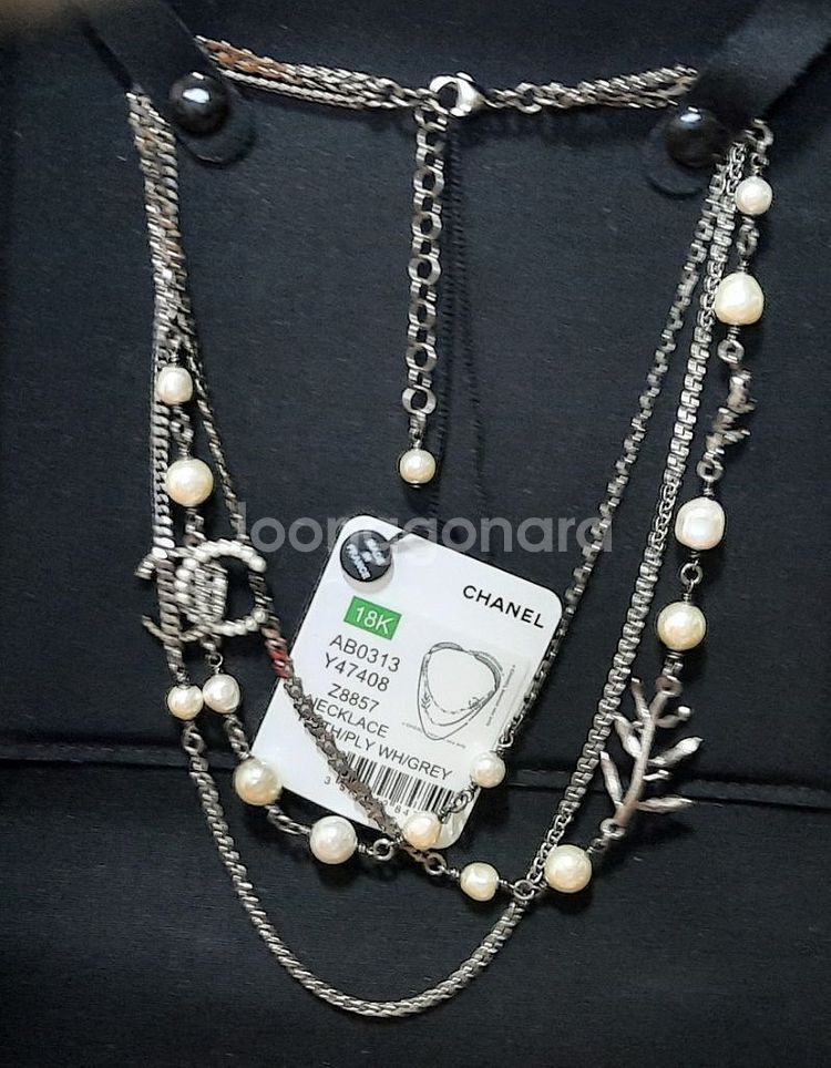 샤넬목걸이 Pearl Necklace 18k 정품--7