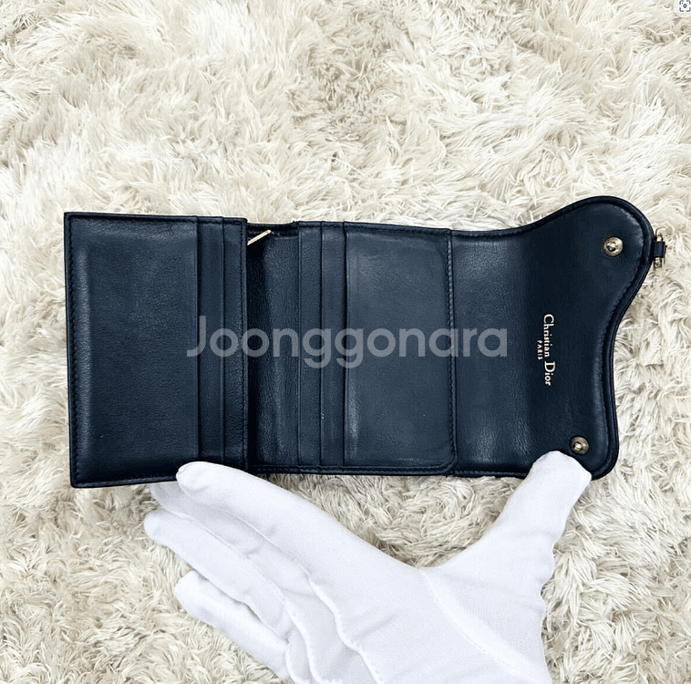 디올 오블리크 새들 로투스 반지갑--6