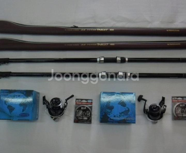 카본원투낚시대450 2대+3볼6000번릴 2대+릴줄--0
