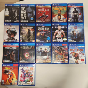 PS4(플스4) 게임 팩, CD 시디 17개 급처분판매