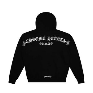 XL 크롬하츠 티 로고 USA 숄더 집업 후디 블랙