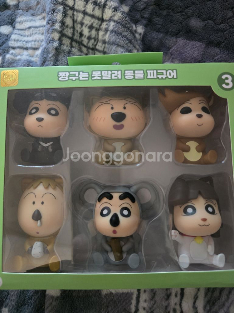 짱구는 못말려 동물 피규어 3탄 6종 팝니다.--1