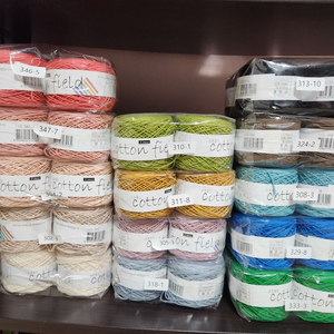 (실정리)코튼필드 1팩(4볼).면사.코바늘실.소품실.