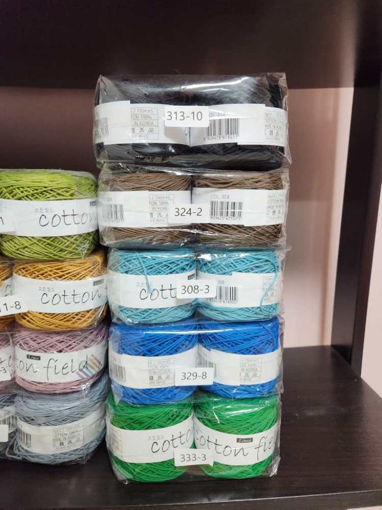 (실정리)코튼필드 1팩(4볼).면사.코바늘실.소품실.--2