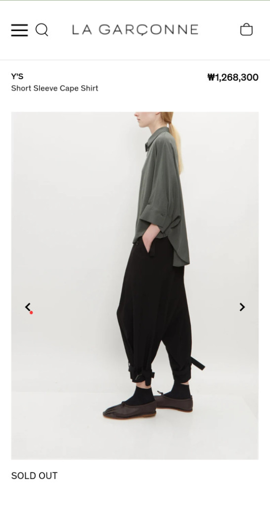 요지야마모토 Ys 언발란스 셔츠--5