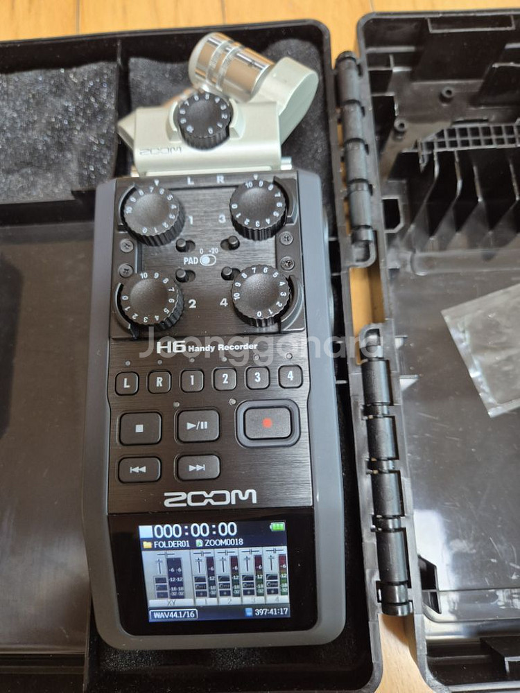 Zoom h6 레코더+mid side mic+액세서리팩--4