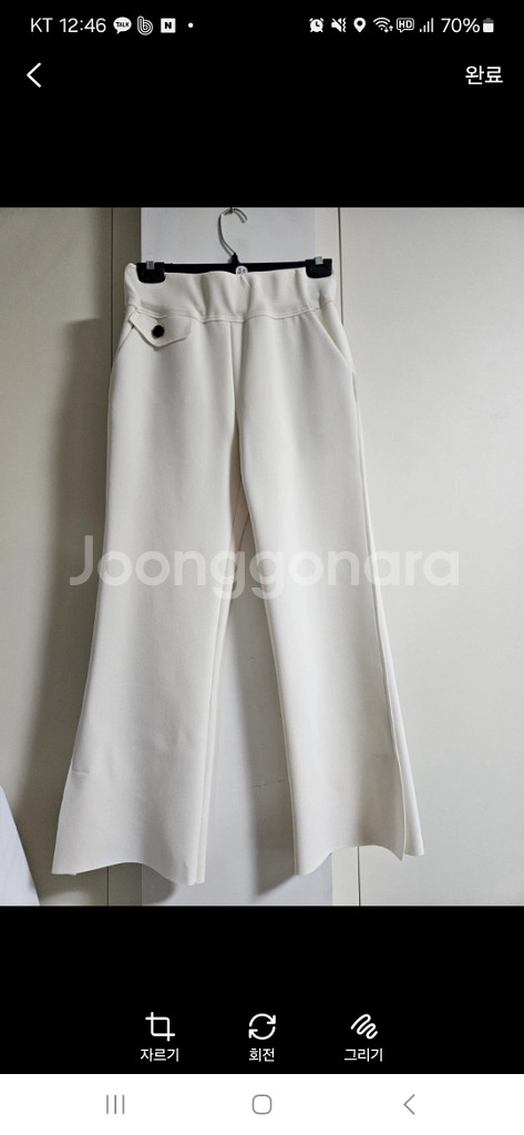 아이보리 부츠컷 팬츠 s--0