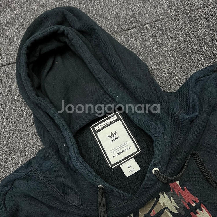 아디다스 x 네이버후드 스컬 프린팅 후드티--8