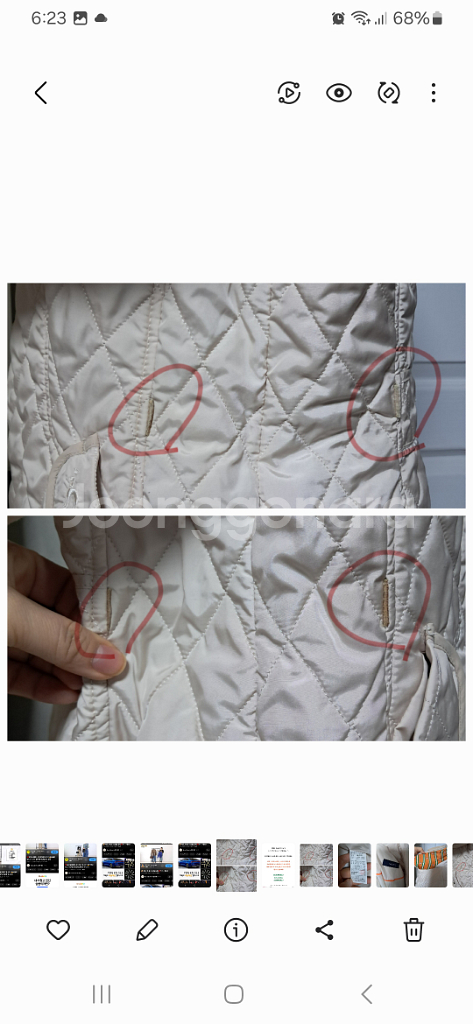 헤지스 퀼팅자켓 누빔 점퍼 55-날씬66--9