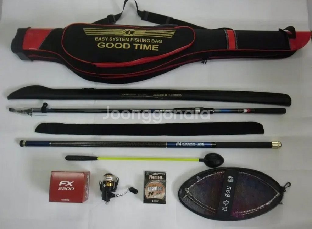 가방+1호대530+시마노릴+릴줄+뜰채,망+밑밥주걱--0