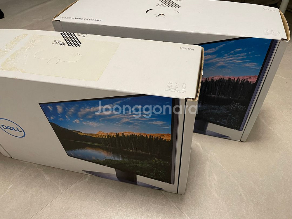 Dell U2417H 24인치 모니터 2개--0