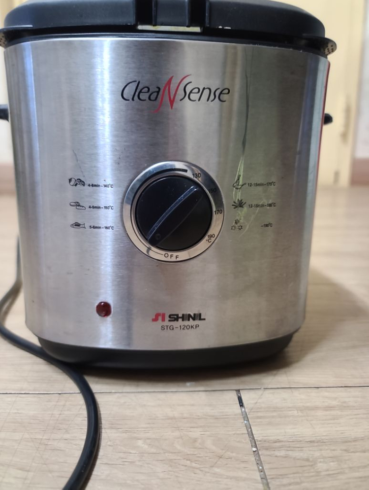 개봉후 미사용 신일 크린센스 미니 튀김기--9