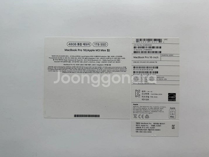 맥북프로16인치M3Max(48gbRAM,1TBSSD)--5