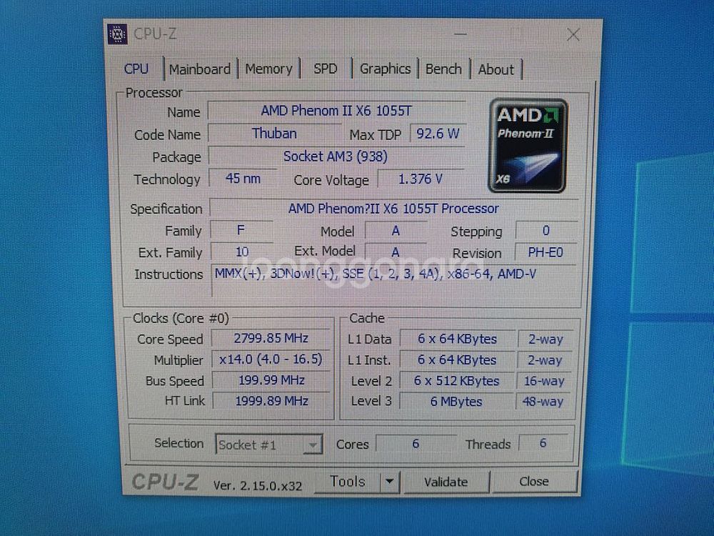 AMD 투반 1055T CPU 쿨러별도--1