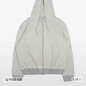 더콜디스모먼트 스트라이프 후드집업 (그레이)