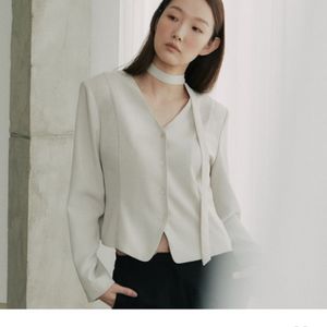 녹섭 타이 블라우스