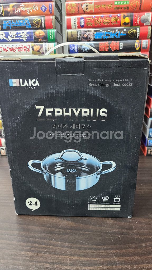 미사용 새것 라이카 제피로스 스텐 전골냄비 24cm--0