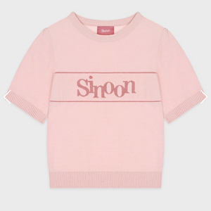 시눈 Sinoon Logo Half Knit 베이비핑크
