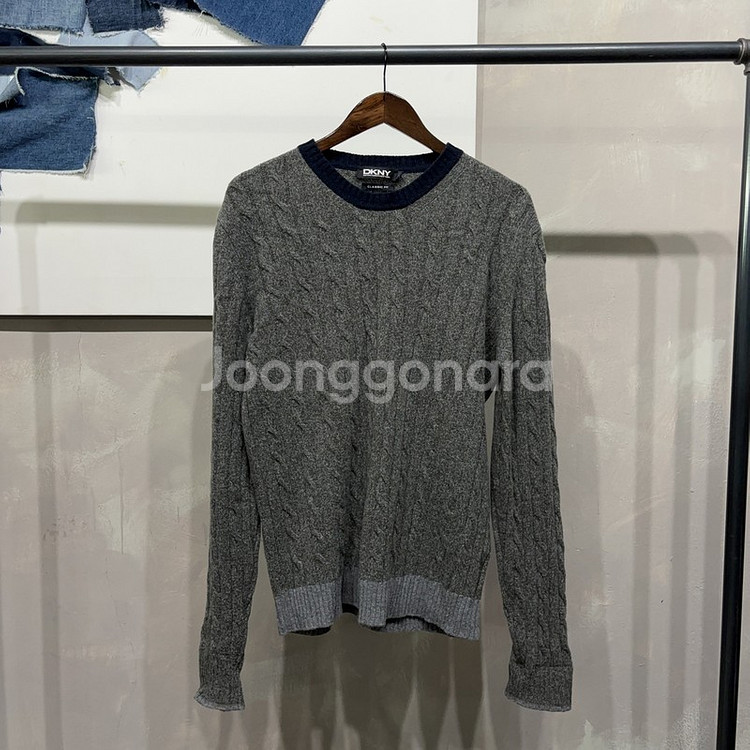(100) DKNY 캐주얼 클래식 꽈배기 케이블 울니트--0