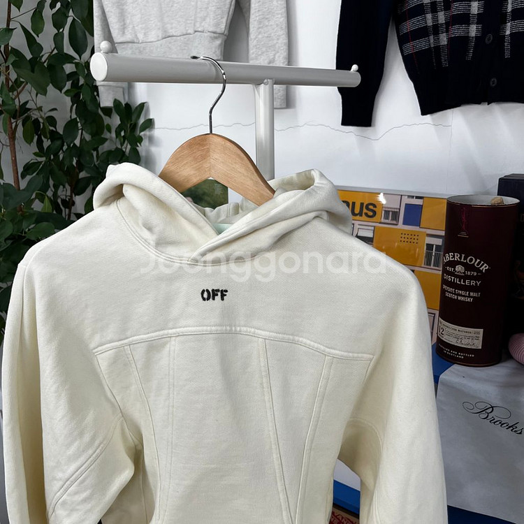 오프화이트 우먼 플레어 후드 XS--1