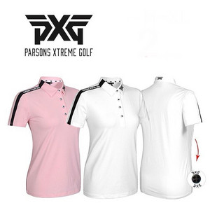 PXG 골프 여성 냉감 어깨배색 반팔 카라티