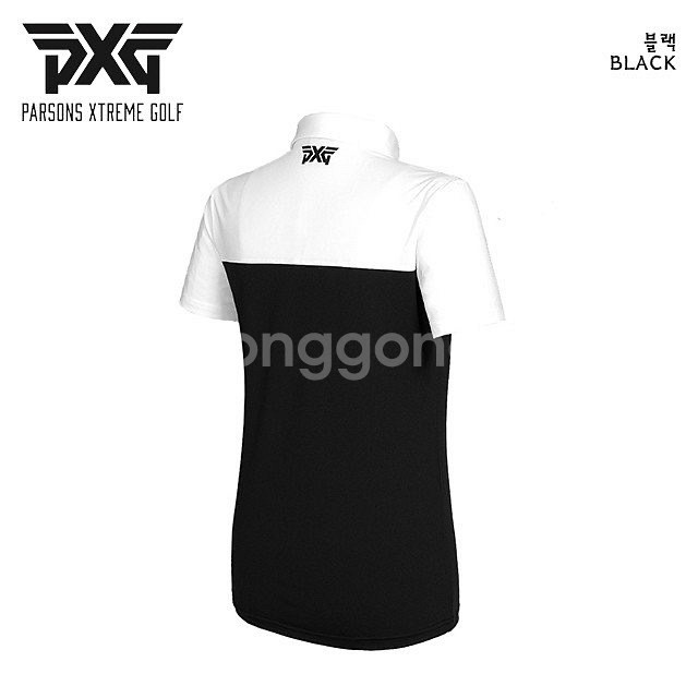 PXG 골프 여성 배색 고기능 반팔 카라티--4